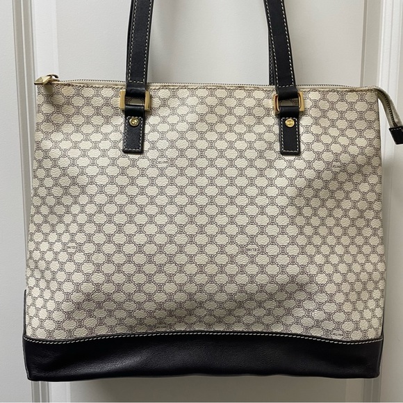 Celine Vintage Macadam Monogram Coated Canvas Tote Bag - Picture 7 of 16